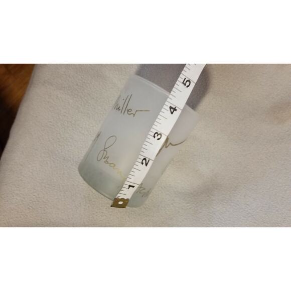 Frosted Glass Bar Ware Pamela Dennis Susan Lazar Vera Wang Nicole Miller Candle - Picture 9 of 9